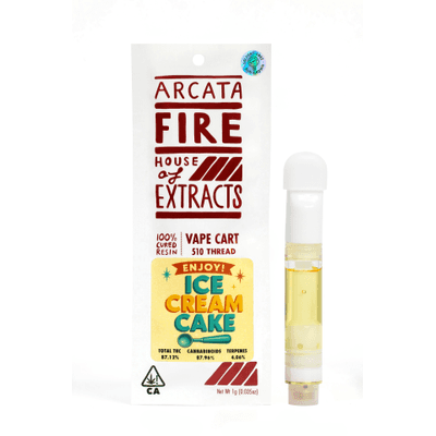 Arcata Fire 100% Cured Resin Cartridge 1g Indica Ice Cream Cake