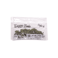 A photograph of Baggie Buds Flower 3.5g Hybrid Wedding Cake