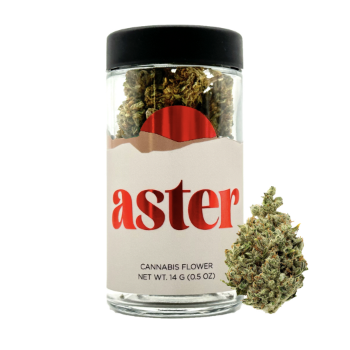 A photograph of Aster 14g Smalls Sativa Sour Strawberry