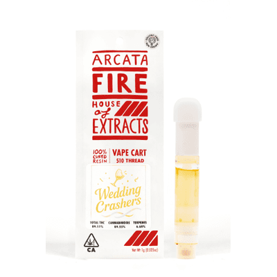 Arcata Fire 100% Cured Resin Cartridge 1g Indica Wedding Crashers