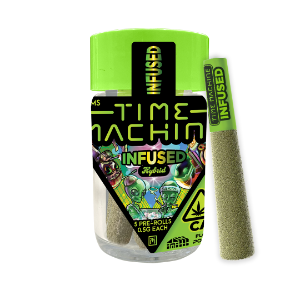 A photograph of Time Machine Infused Preroll 5pk Orange Creamsicle