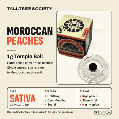 Tall Tree Society Temple Ball 1g Moroccan Peaches
