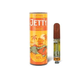 A photograph of Jetty Cartridge High THC 0.5g Tangie