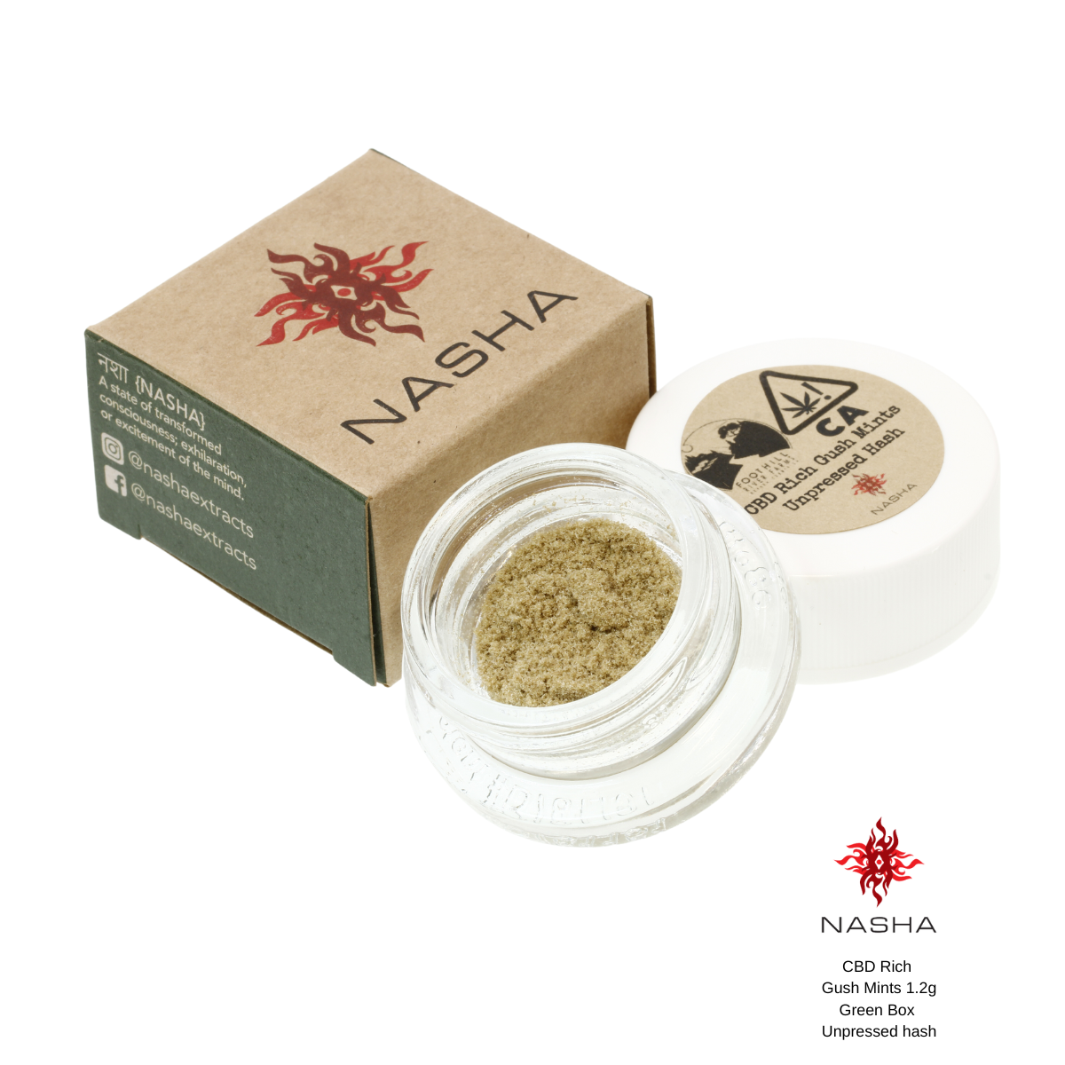 Nasha Green Unpressed 1.2g CBD Rich Gush Mints - Kiva Customer Portal