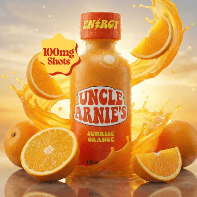 Uncle Arnie's Beverage 2oz Sunrise Orange with Caffeine 100mg 12pk