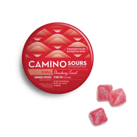 A photograph of Camino Sours Strawberry Sunset