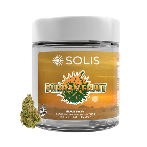 A photograph of Solis Flower 14g Sativa Durban Fruit