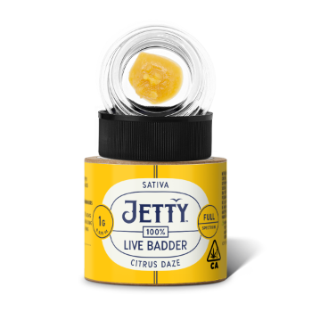 A photograph of Jetty Live Badder 1g Citrus Daze