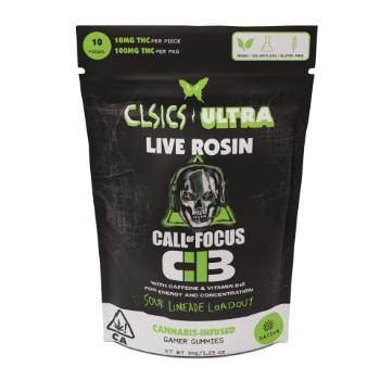 A photograph of CLSICS Live Rosin Gummies Sativa Call Of Focus