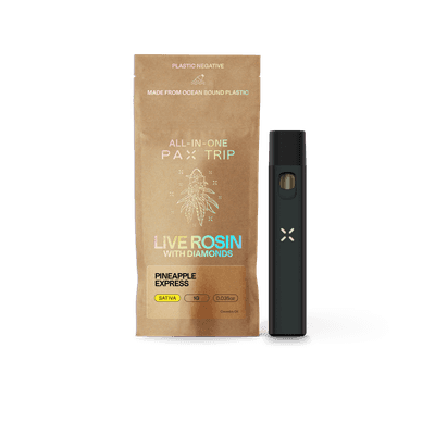 PAX Trip All-In-One Live Rosin with Diamonds 1g Sativa Pineapple Express
