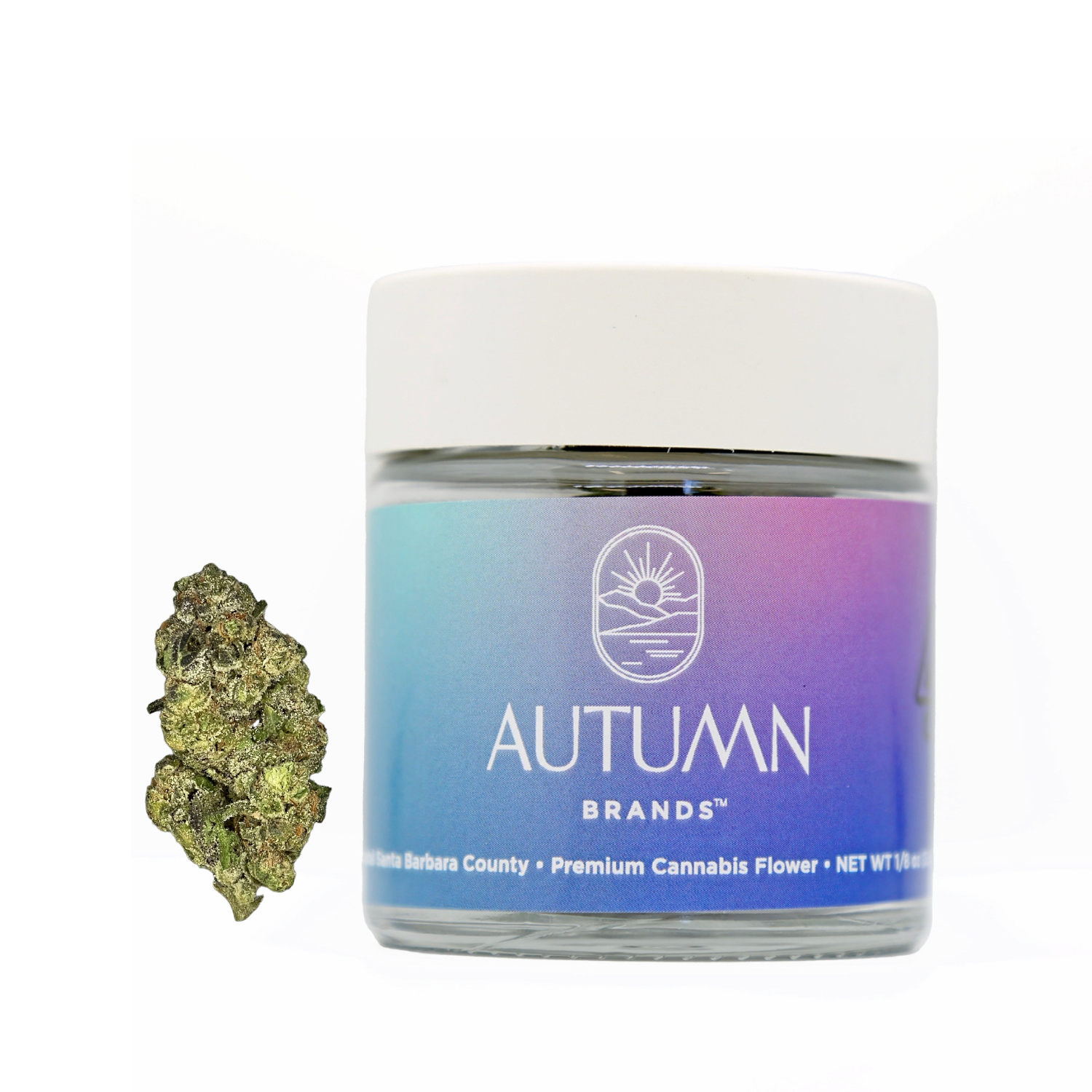 A photograph of Autumn Brands 3.5g Indica Purple Carbonite
