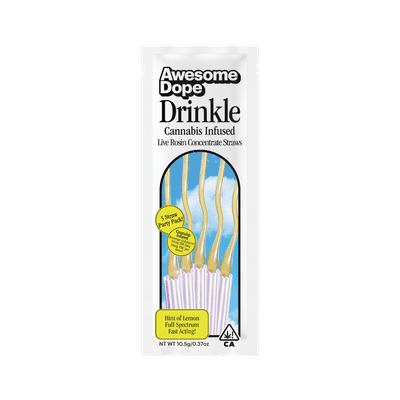 Awesome Dope Edible Rosin Concentrate Straws 10mg Sativa 5pk