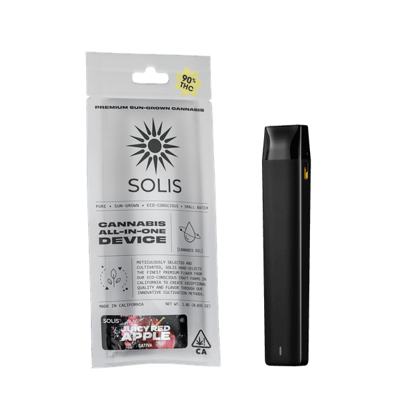 A photograph of Solis All-In-One Vape 1g Sativa Juicy Red Apple