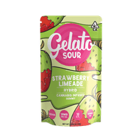 A photograph of Gelato Gummies 100mg Hybrid Strawberry Limeade 10ct