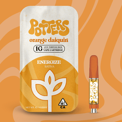 Potters Live Resin Vape Cartridges 1g Sativa Orange Daiquiri