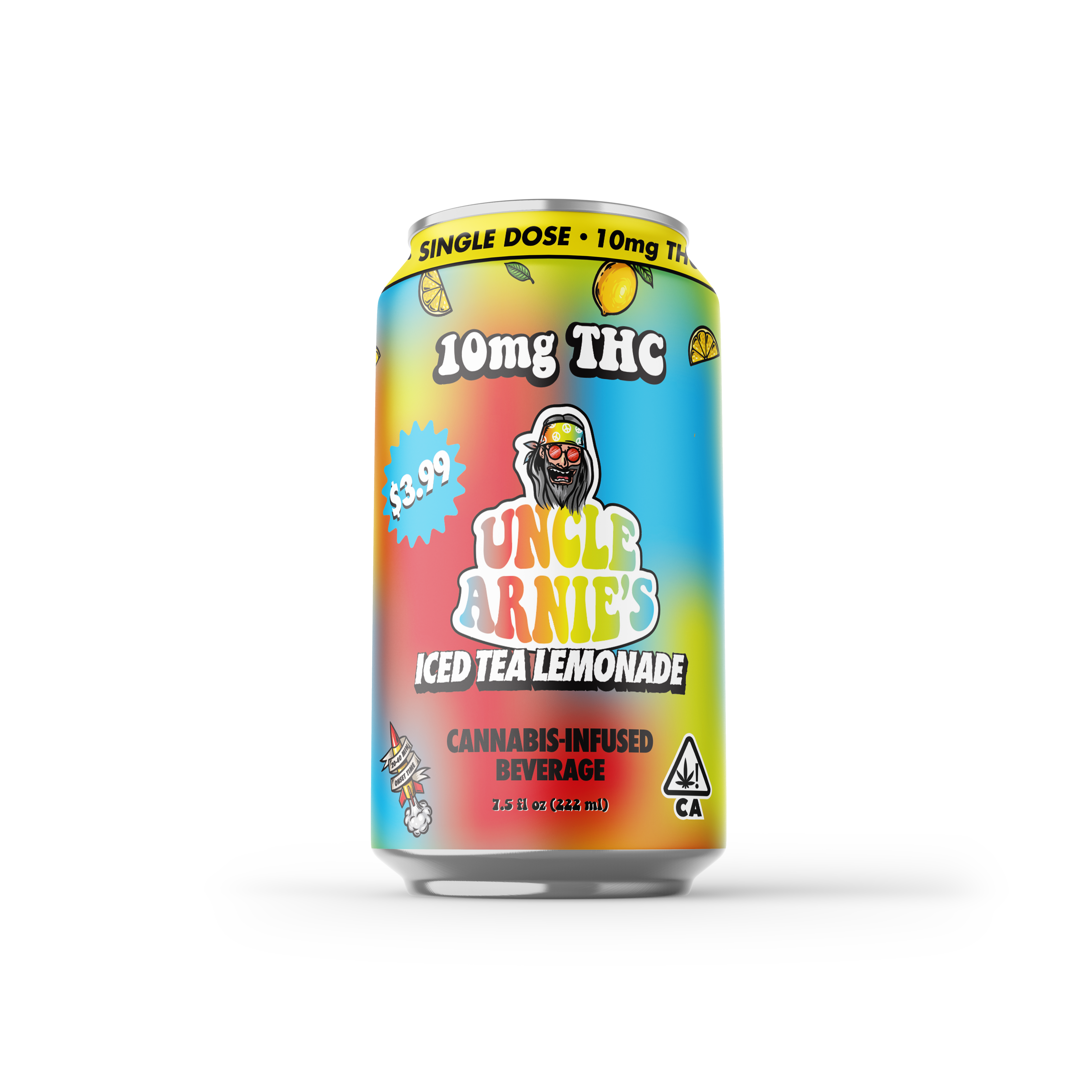 A photograph of Uncle Arnie's Beverage 7.5oz Iced Tea Lemonade 10mg