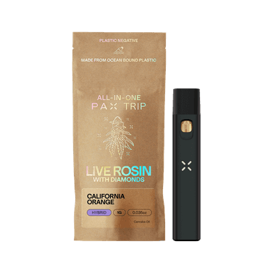 PAX Trip All-In-One Live Rosin with Diamonds 1g Hybrid California Orange