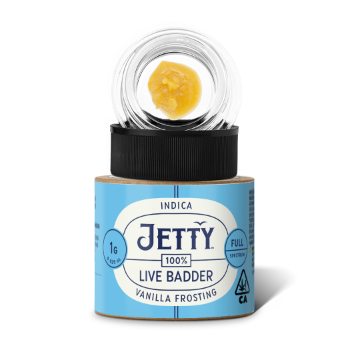 A photograph of Jetty Live Badder 1g Vanilla Frosting
