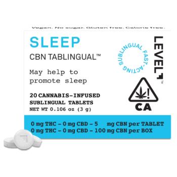 A photograph of Level Tablingual Sleep CBN