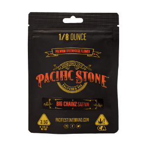 A photograph of Pacific Stone Flower 3.5g Pouch Sativa Big Chainz