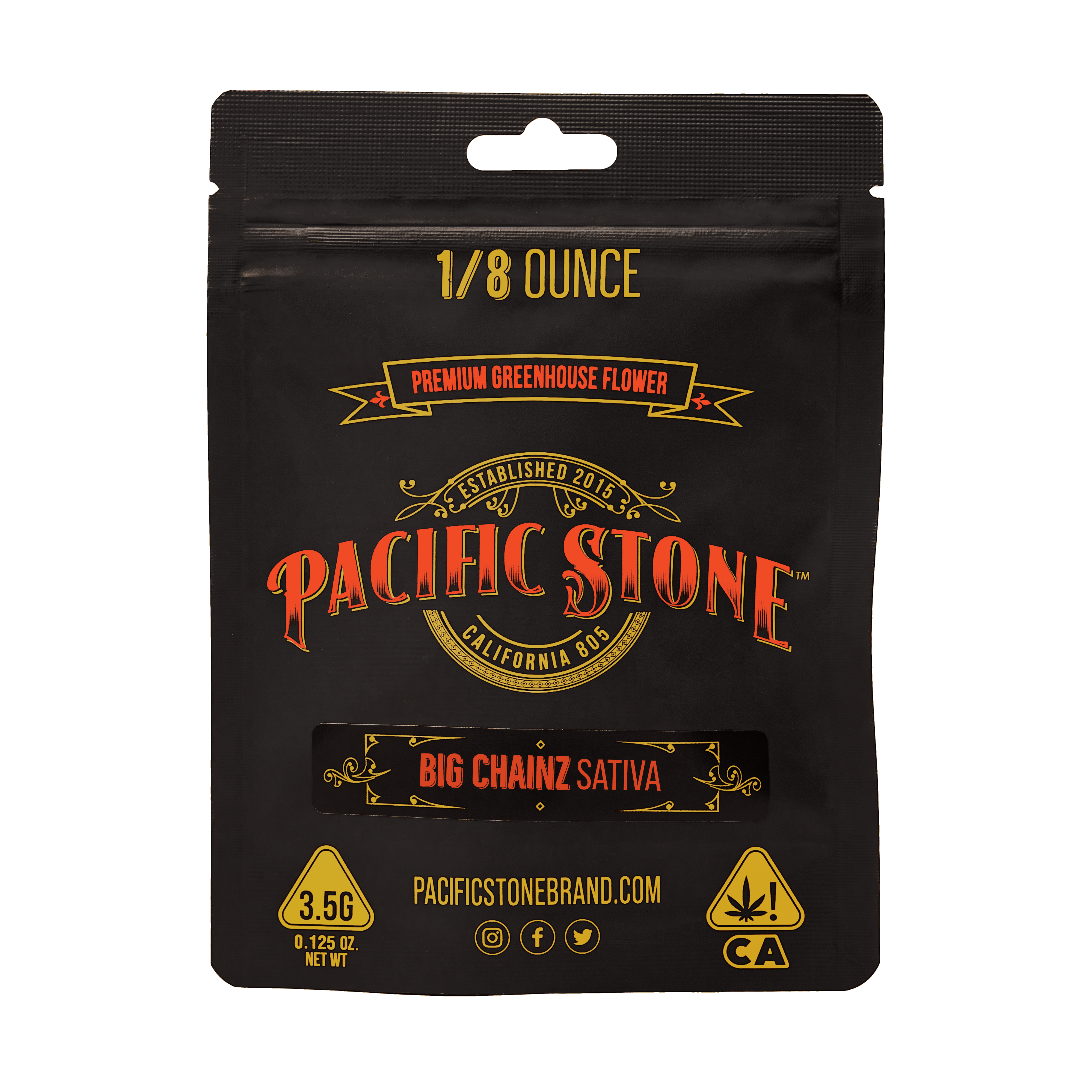 A photograph of Pacific Stone Flower 3.5g Pouch Sativa Big Chainz