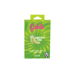 A photograph of Gelato Flavors Cartridge 1g Sativa Honeydew Boba