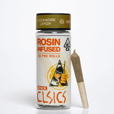 CLSICS Rosin Preroll 5pk .5g Sativa Clockwork Lemon