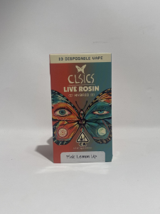 A photograph of CLSICS Live Rosin All-In-One Cartridge 1g Hybrid Pink Lemon Up