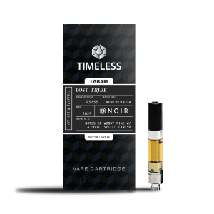 A photograph of Timeless Cartridge (Noir) 1g Lost Tribe