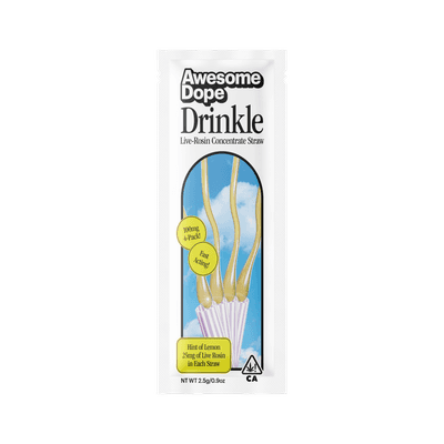 Awesome Dope Edible Rosin Concentrate Straws 25mg Sativa 4pk