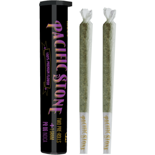 A photograph of Pacific Stone Preroll 0.5g Indica PR OG 2-Pack 1.0g