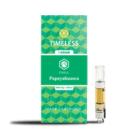 A photograph of Timeless Cartridge Chill 1g Hybrid Papayahuasca