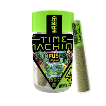 A photograph of Time Machine Infused Preroll 5pk Rainbow Crush