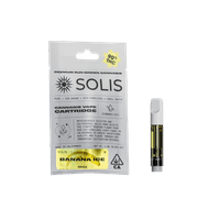 A photograph of Solis Cartridge 1g Indica Banana Ice