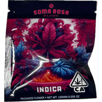 A photograph of Soma Rosa Flower 1g Indica Blueberry Cookiez