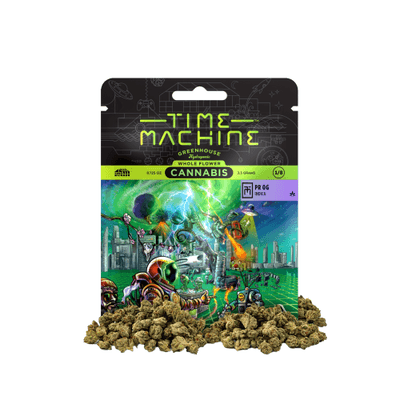 Time Machine Flower 3.5g Indica PR OG 16ct
