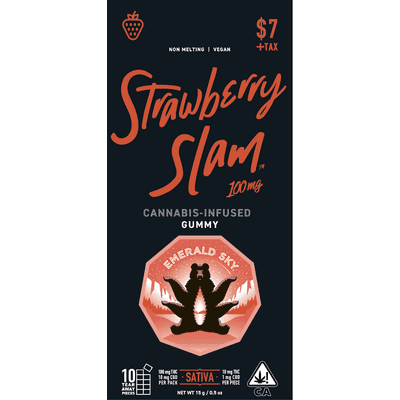 Emerald Sky Gummies 1ct 100mg Sativa Strawberry Slam 48pk