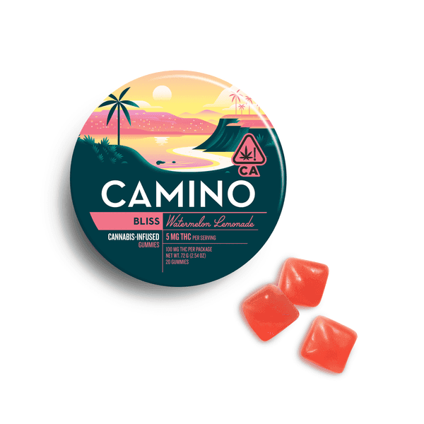 A photograph of Camino Gummies Watermelon Lemonade