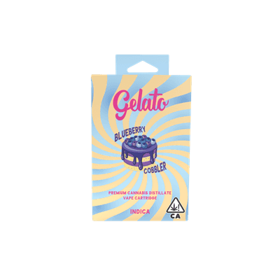 Gelato Flavors Cartridge 1g Indica Blueberry Cobbler 10pk