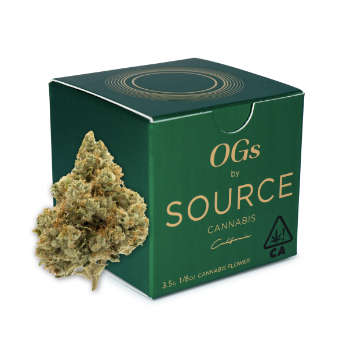 A photograph of Source Cannabis Flower 3.5g Indica Motor Breath OG