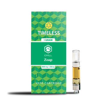 A photograph of Timeless Cartridge (Chill) 1g ZOAP