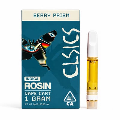 CLSICS Live Rosin Cartridge 1g Indica Berry Prism