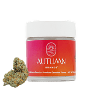 A photograph of Autumn Brands Flower 3.5g Hybrid Wedding Cake