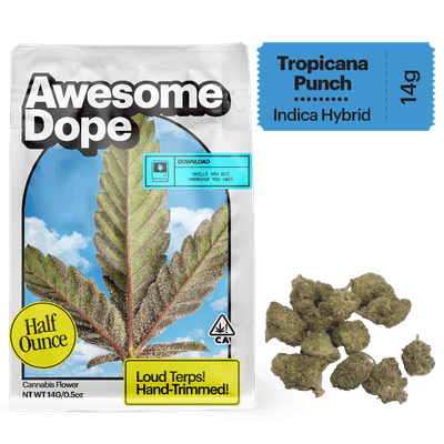 Awesome Dope Smalls Flower 14g Indica Tropicana Punch