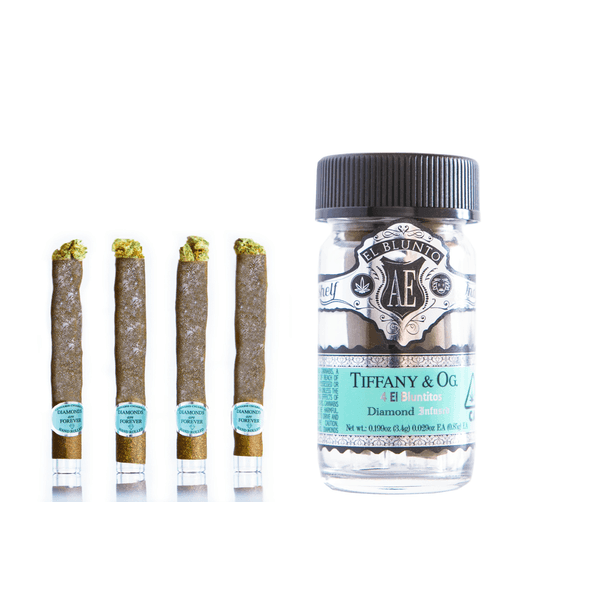 A photograph of El Blunto Platium Diamond Bluntito .75g Hybrid Tiffany & OG 4pk 3.4g