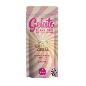 A photograph of Gelato Flavors All-In-One 1g Sativa Fruity Cereal