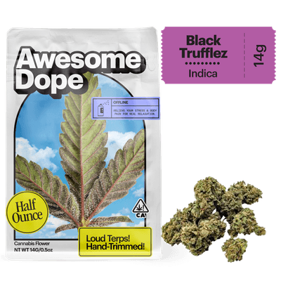 Awesome Dope Smalls Flower 14g Indica Black Trufflez