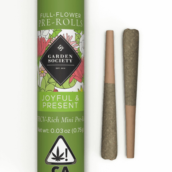 A photograph of Garden Society Preroll 0.375g THCV Pink Boost Goddess 2pk 0.75g