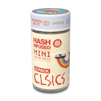 A photograph of CLSICS Hash Preroll 10pk Hybrid Rainbow Beltz