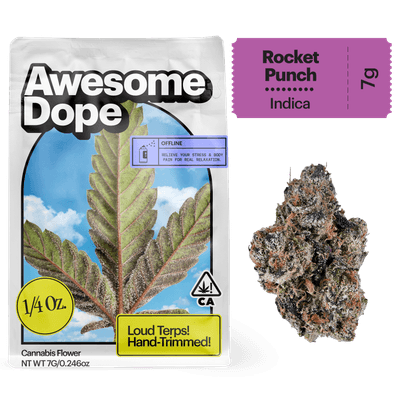 Awesome Dope Flower 7g Indica Rocket Punch